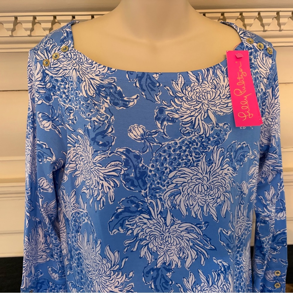 Lilly Pulitzer Boca Blue Croc & Lock It Sophie Dress UPF 50 NWT $ 148